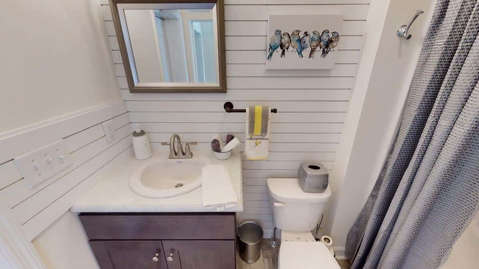 Refresh and rejuvenate in the ensuite bathroom with vanity space and all bathroom essentials.