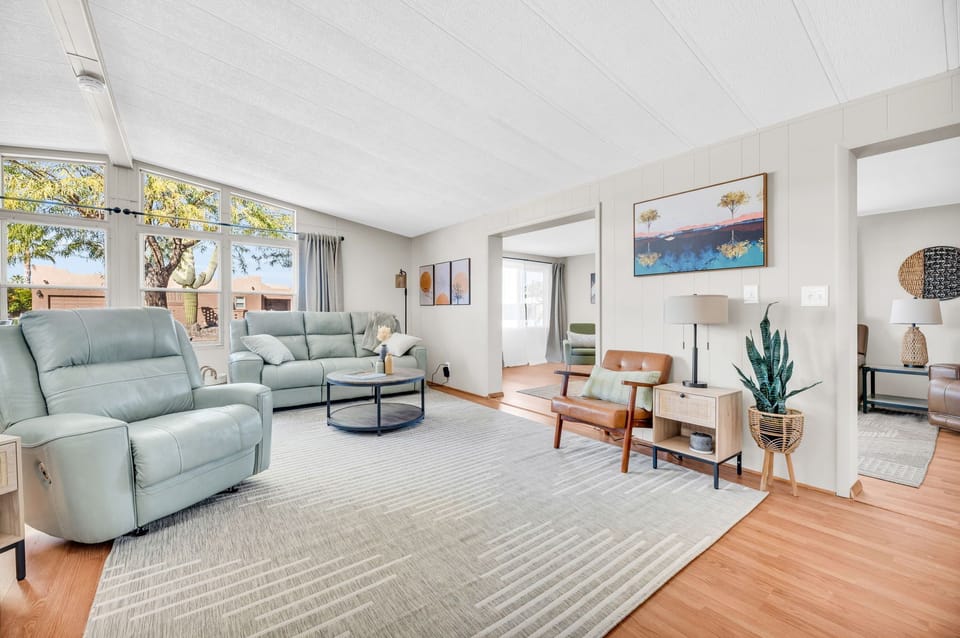 Newly updated Living Room to relax and watch a movie with family and friends.