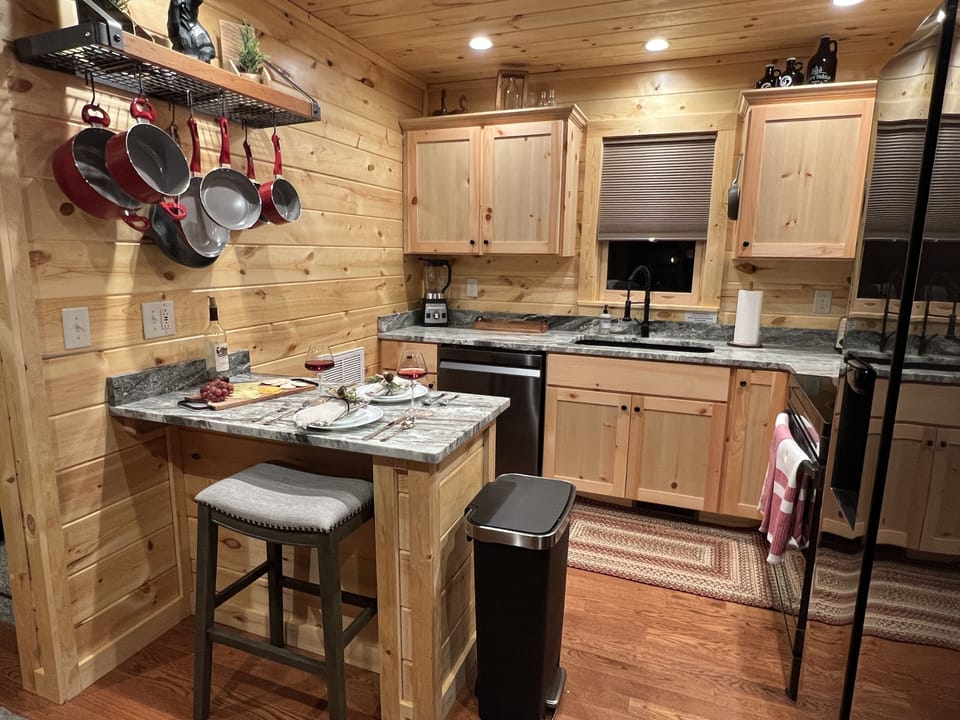 Kitchen area granite countertops