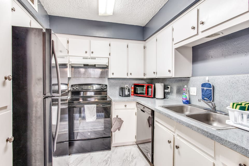 Spacious Kitchen with Updated, Stainless-Steel Appliances, Microwave, & More!