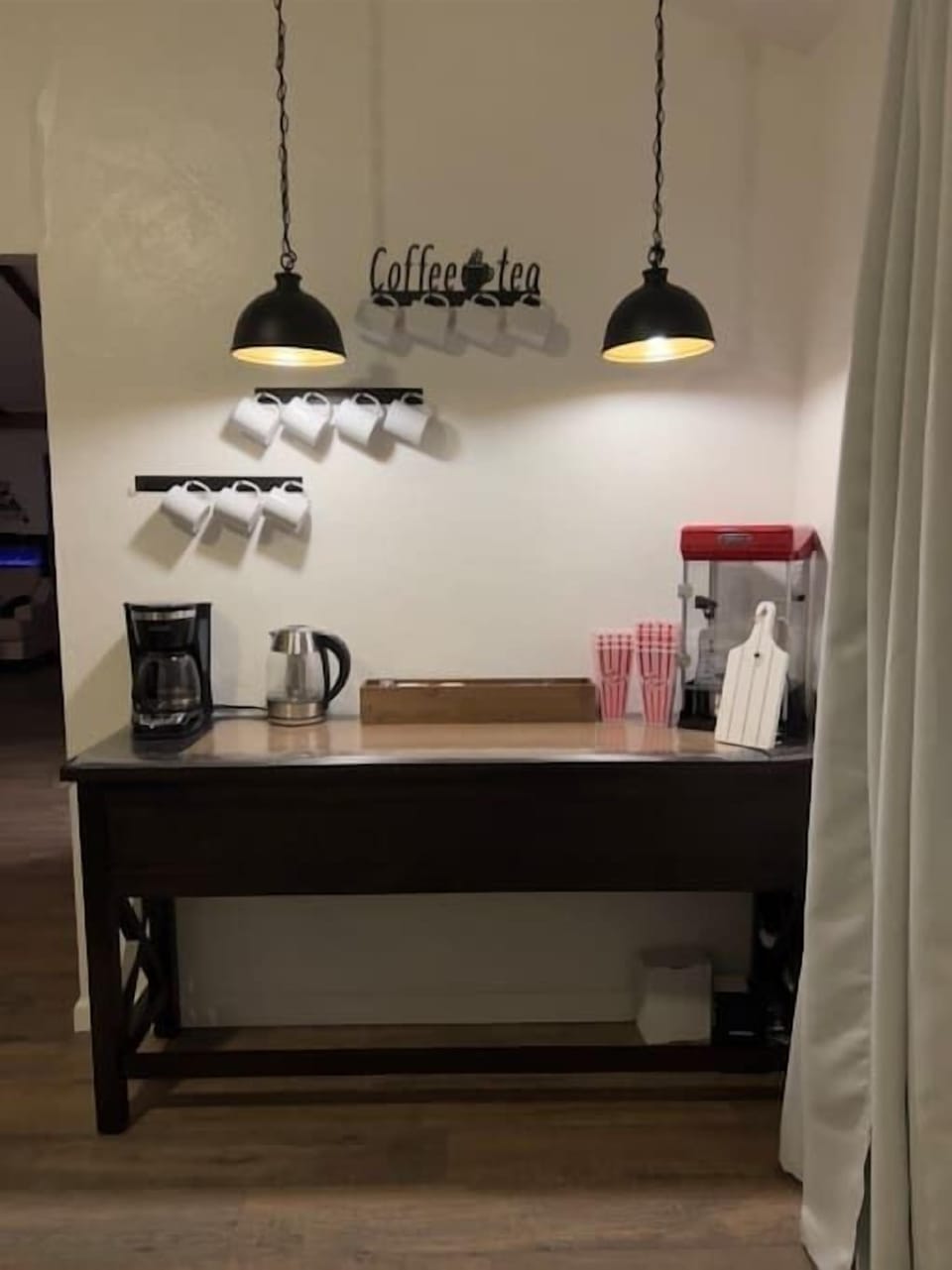 Coffee station fully equipped with Popcorn Maker