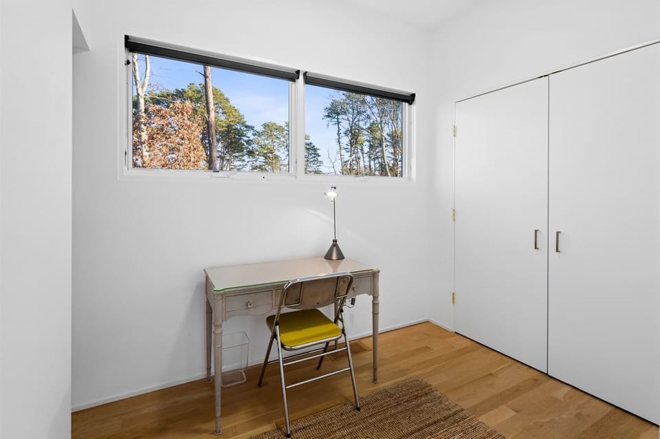 Available desk space in bedroom