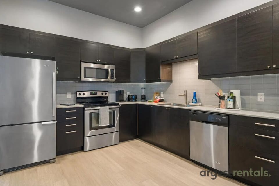 Beautifully designed kitchen with all the pretty touches.