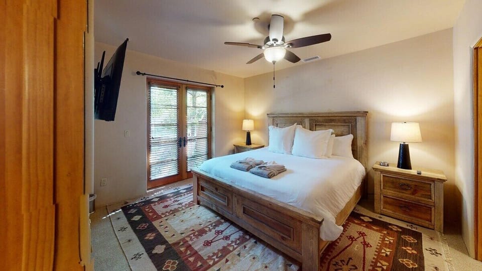 Master bedroom with patio doors