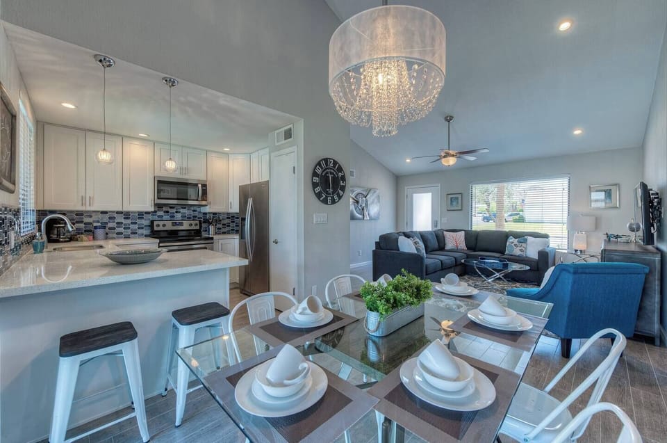 Dining room opened to kitchen