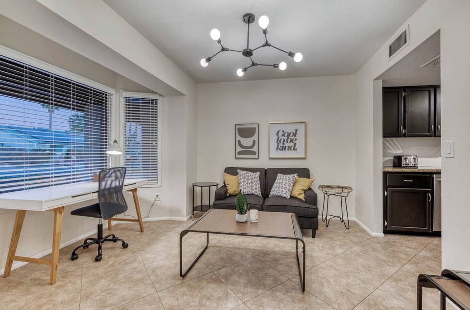 Great room with desk
