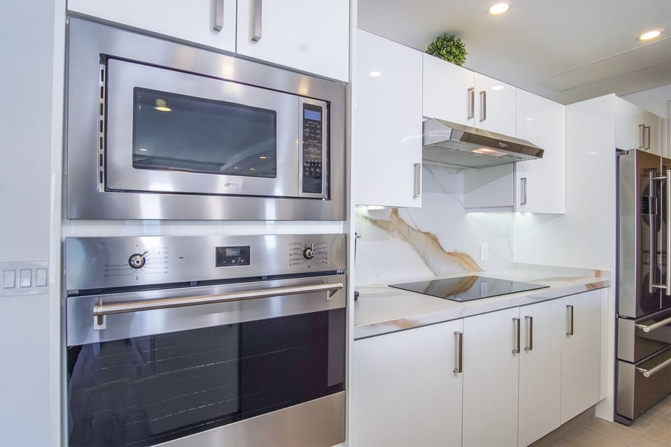 Microwave and oven