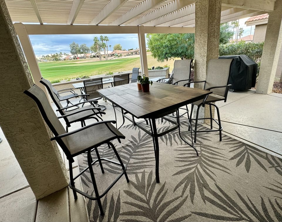 Covered outdoor table