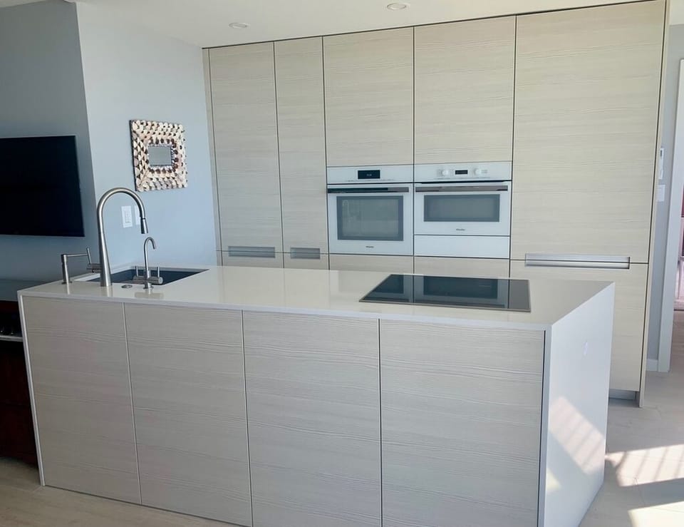 Remodeled Kitchen with Miele Appliances and Integrated Refrigerator