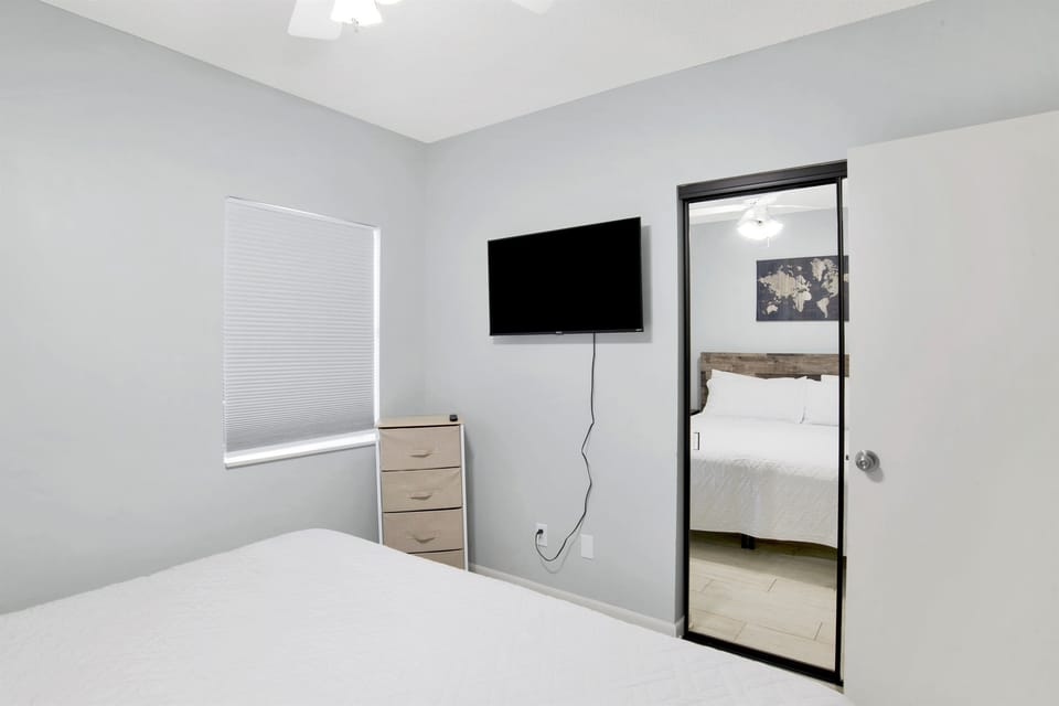 2nd BR: King Tempurpedic mattress, closet space, personal TV, it's all here!