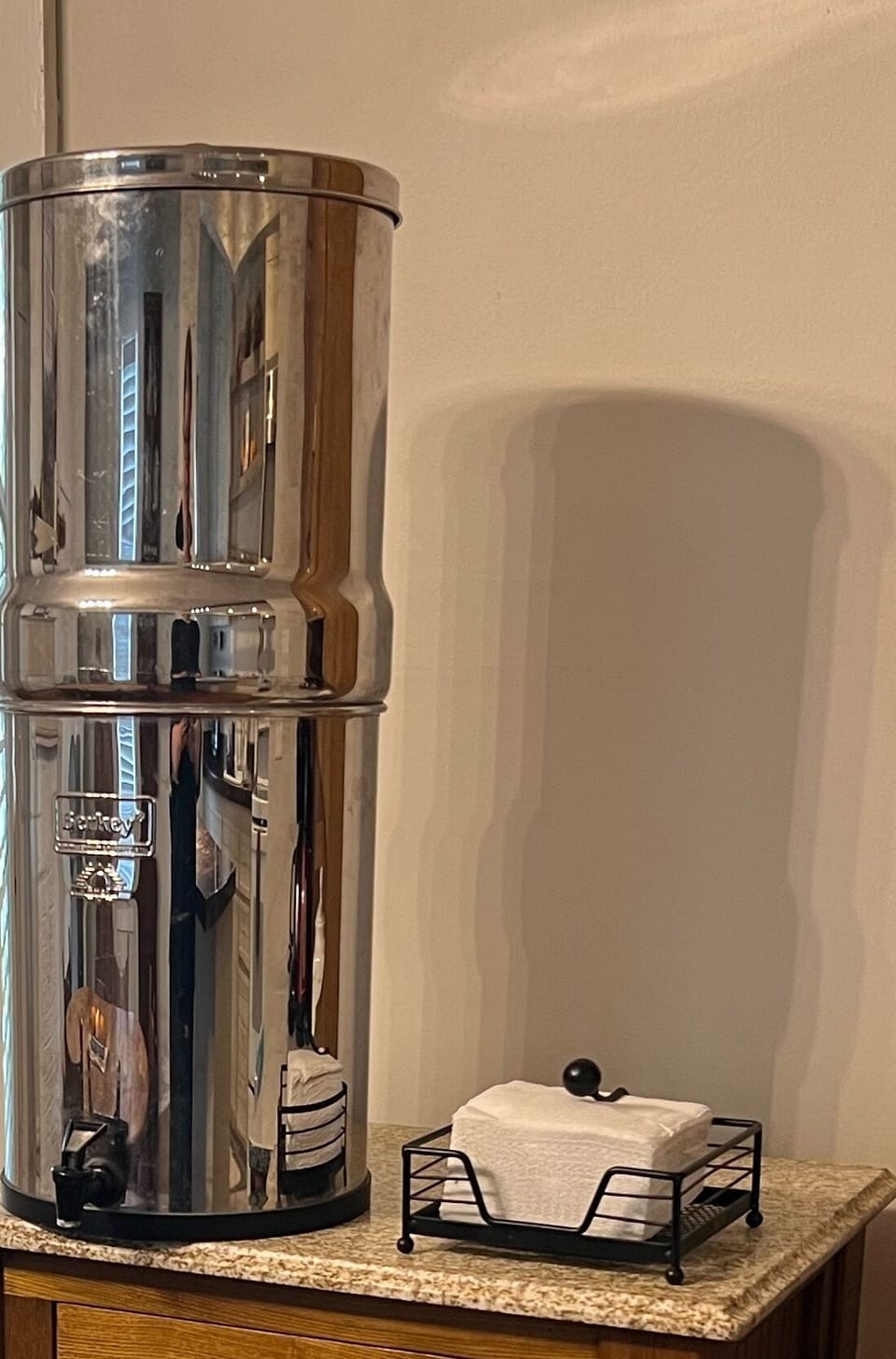 A Berkey Water filter is available for use