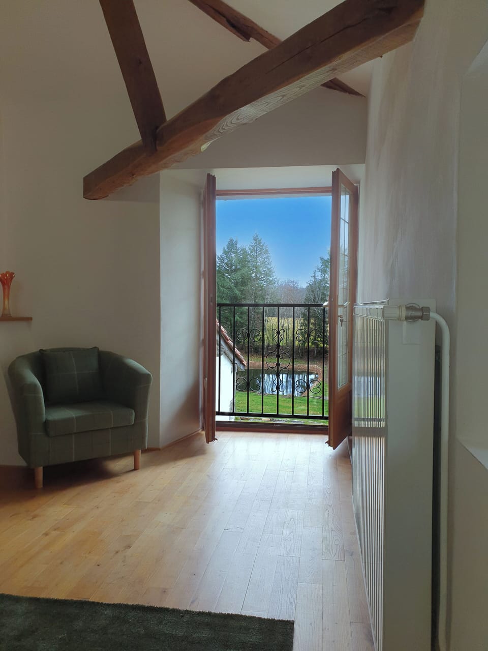 20 - Master Bedroom with Tub Chair & Juliet Balcony with Views