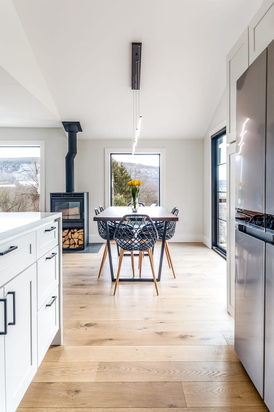 French oak wood floors throughout the home. 