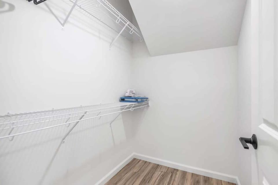 Convenient closet space to keep belongings tidy