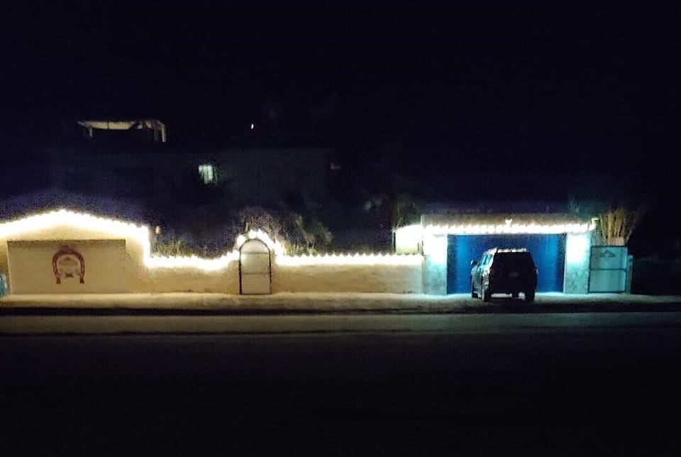 FRONT OF PANCHO VILLA NIGHT VIEW.