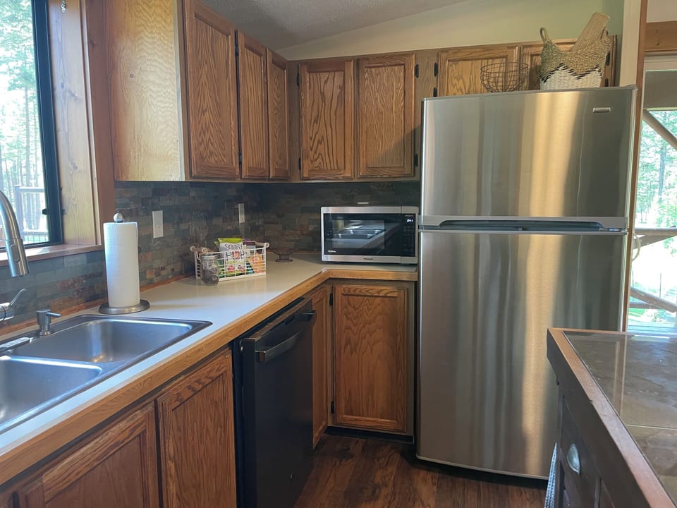 New dishwasher, microwave and fridge