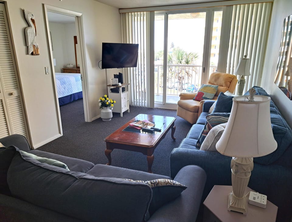 View from dining room of living room