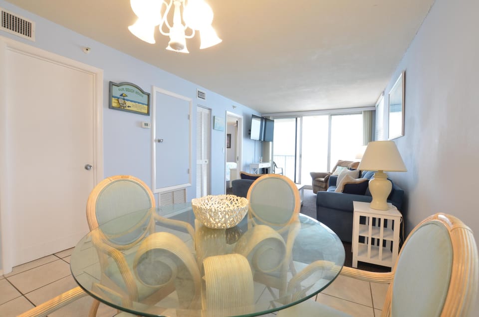 View from dining room to balcony