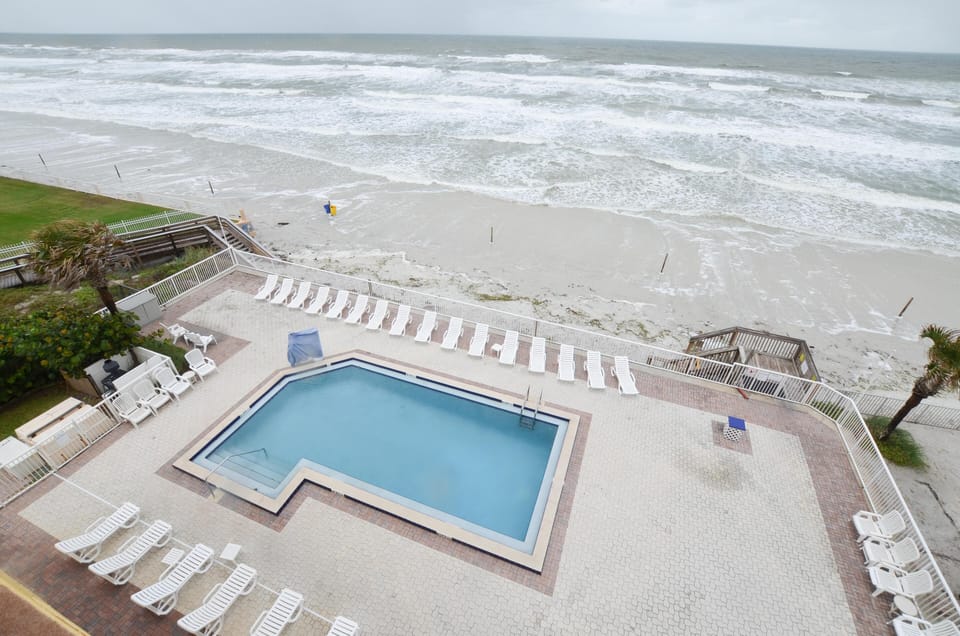 Pool and deck viewed from 5th floor