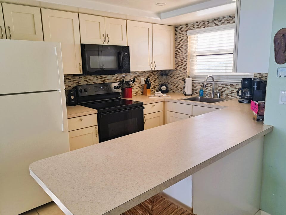 Modern appliances in kitchen