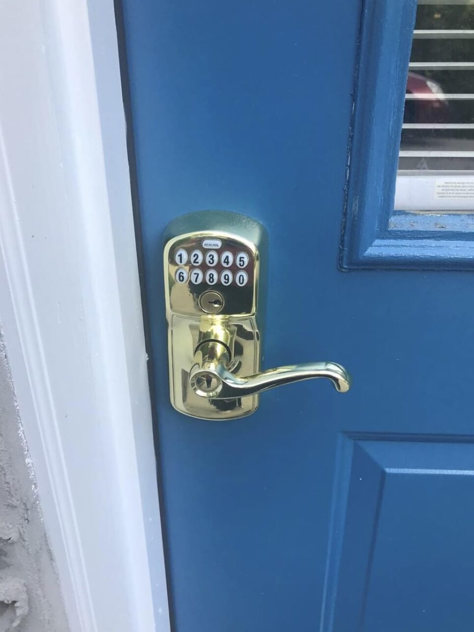 You will be given a 4-digit code. (We change it after each guest checks out)