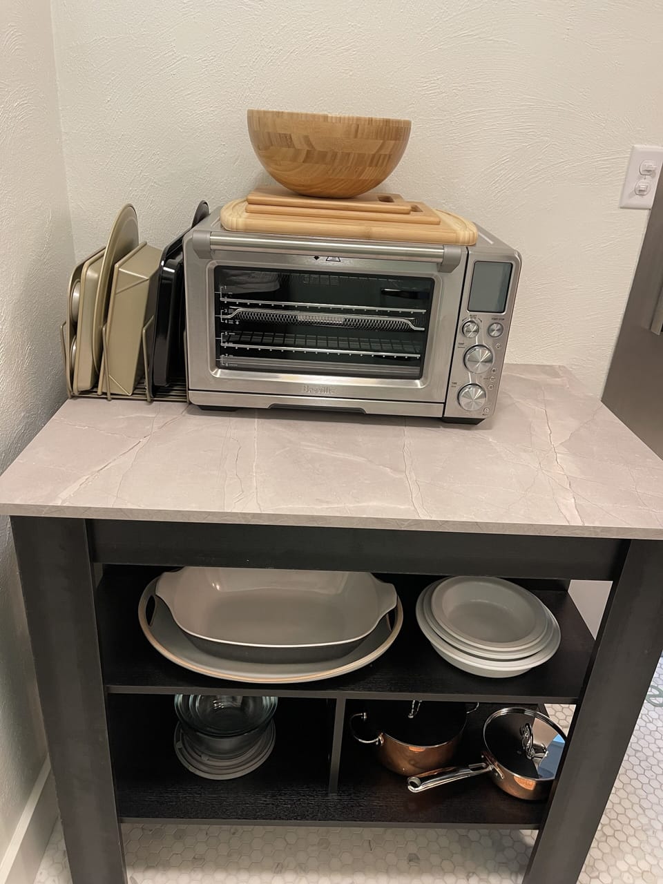 Electric cooktop, Breville Smart Oven® Air Fryer Pro and well stocked supplies