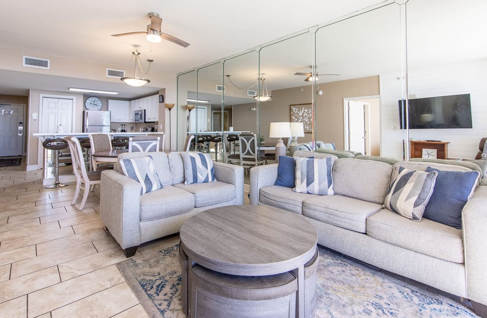 Sleeper sofa in the living room.