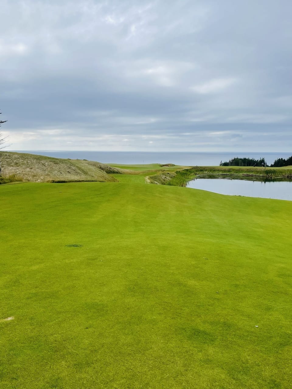 Course view from The Eagles Nest, fun Par 3 at Cabot Cliffs Golf Course
