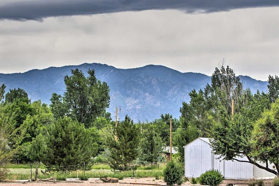 Beautiful view of the mountains from the backyard/living room