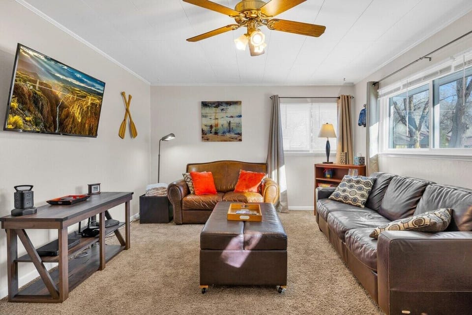 Living room with SmartTV, Blu-ray 