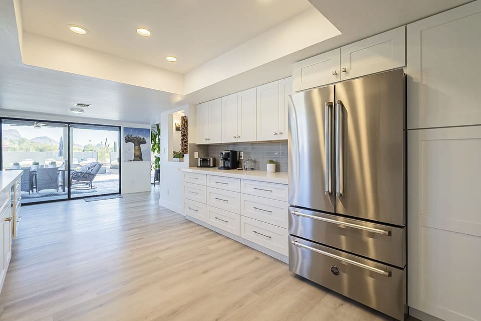 Large remodeled kitchen with stainless steel appliances!