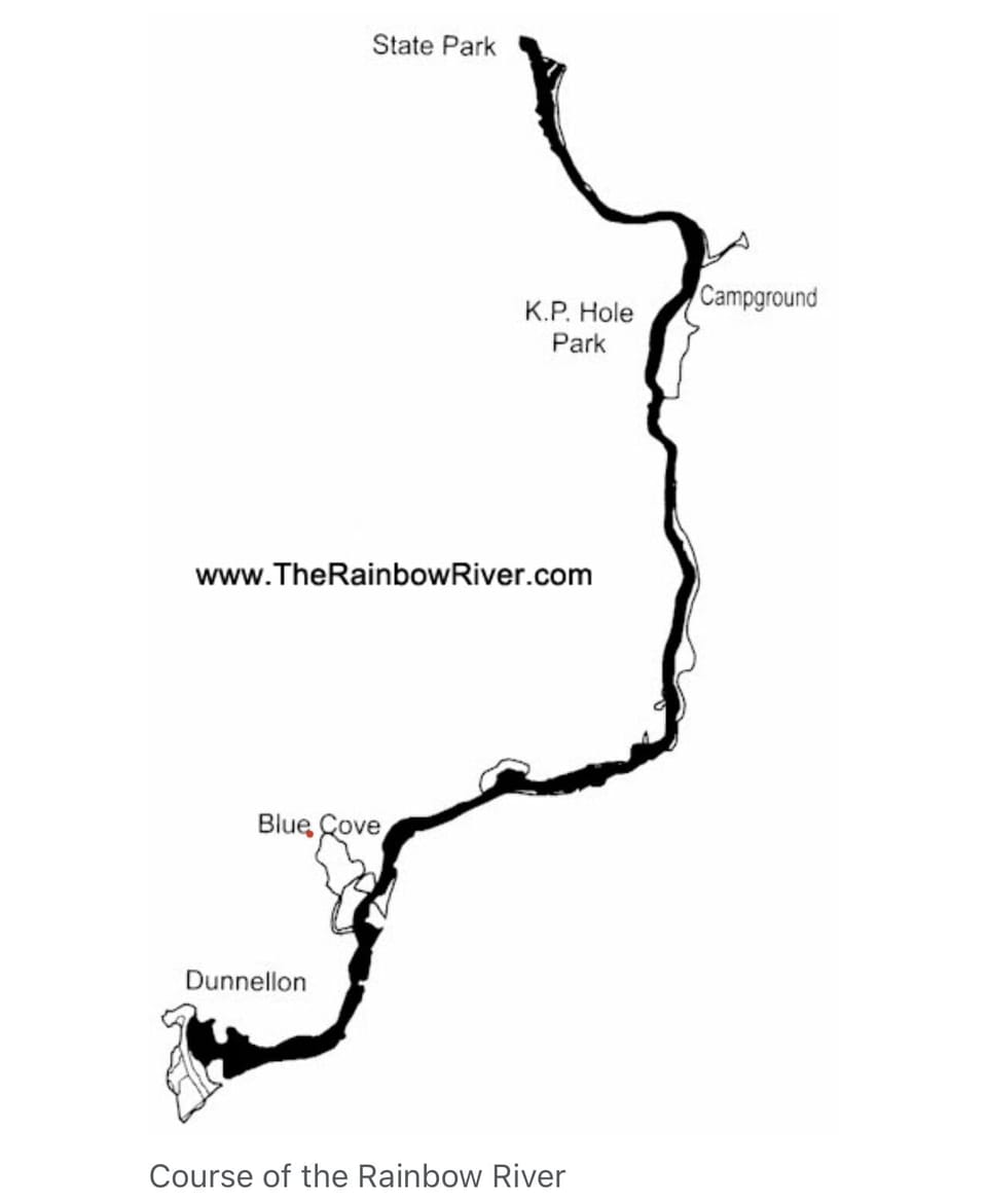 The red dot is the home location. Next to the words "Blue Cove"