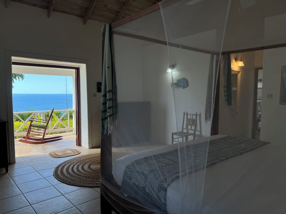 Bedroom #2 with en-suite bathroom.  Situated inside the Main house.
