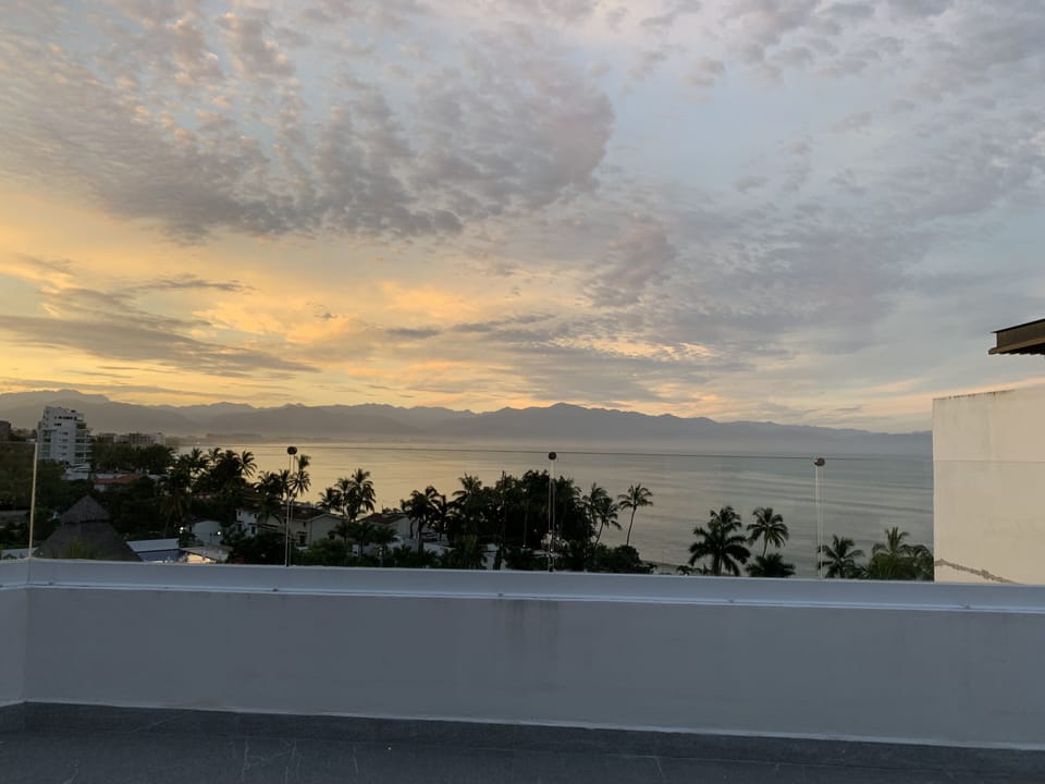 Sunrise from the private terrace.
