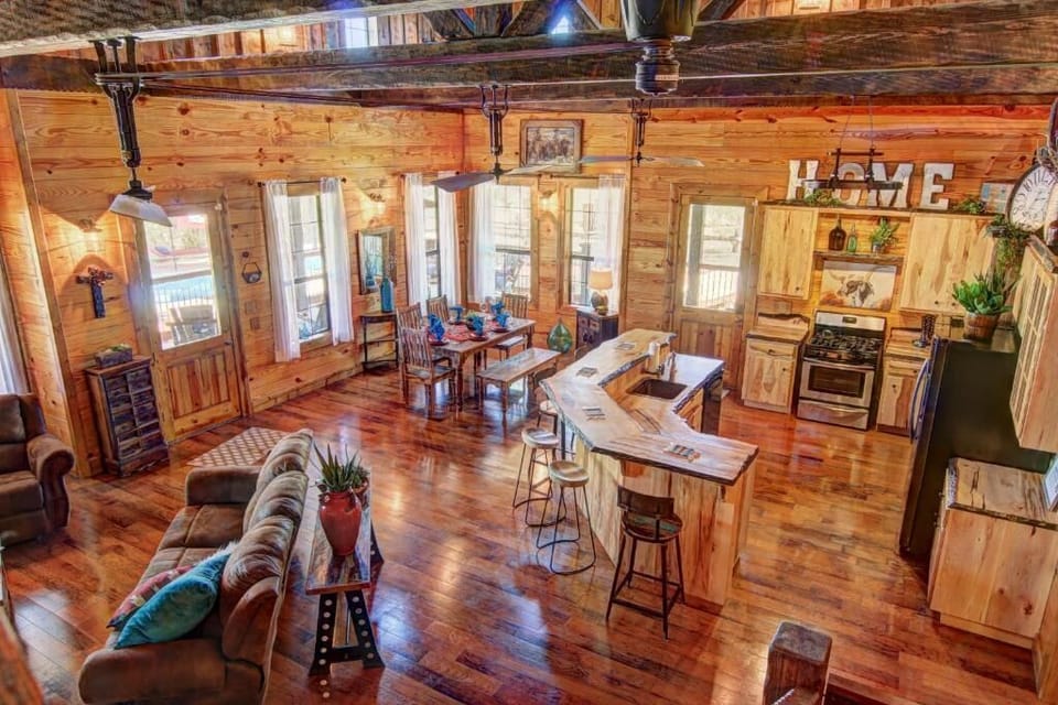 View from loft looking at the great room