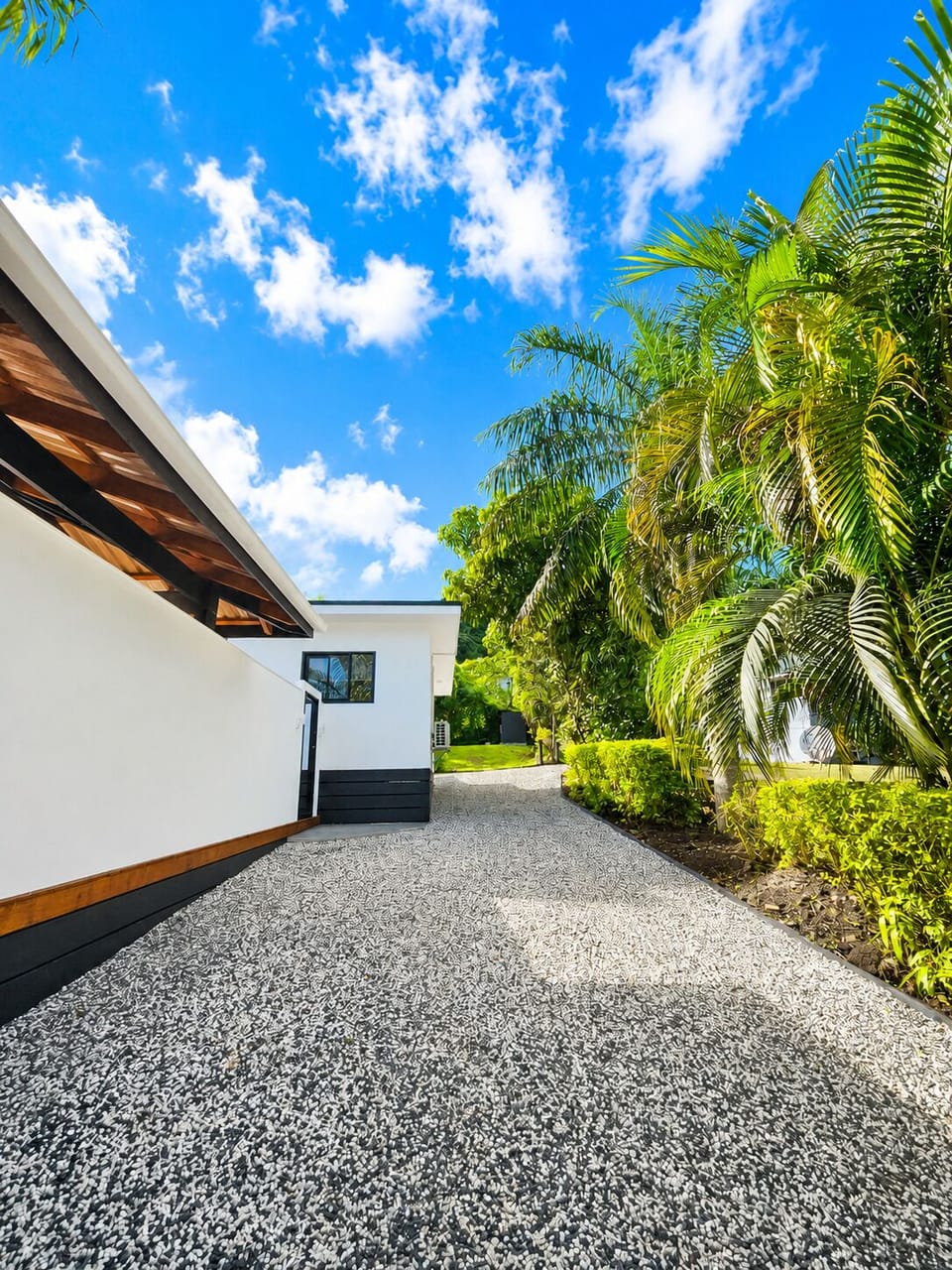 Driveway to villa