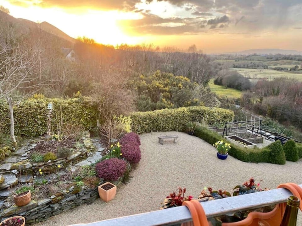 View overlooking garden from balcony