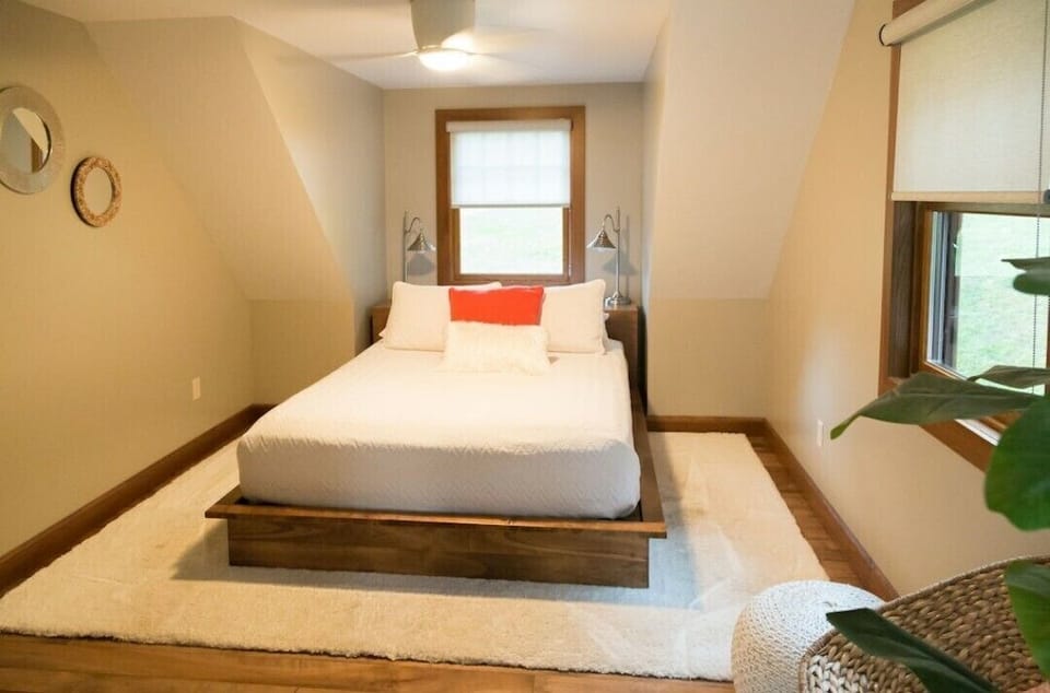Upstairs bedroom with attached full bath