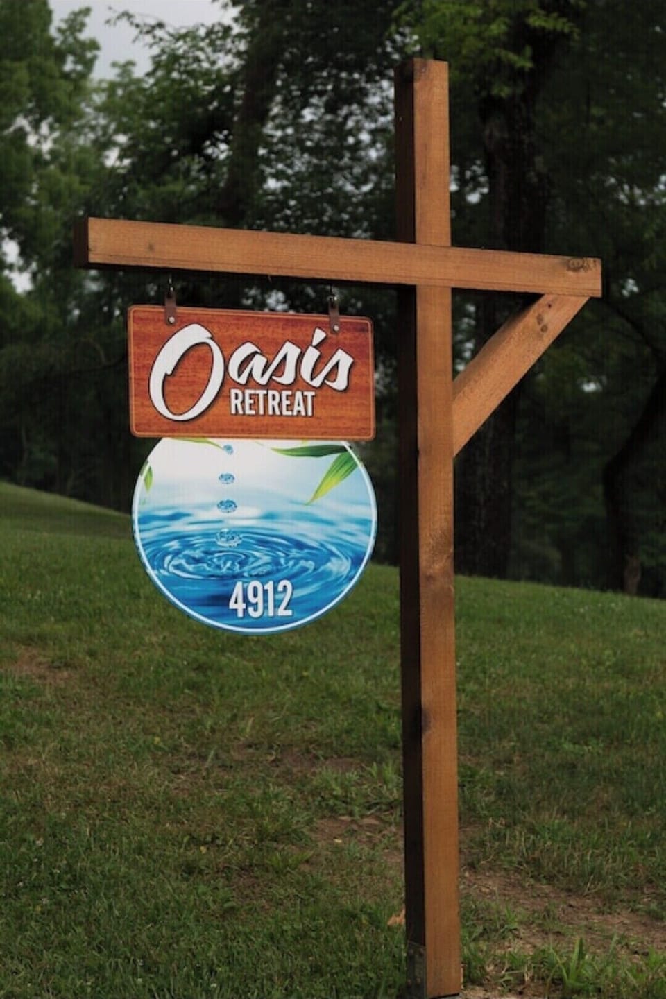 Sign out by driveway