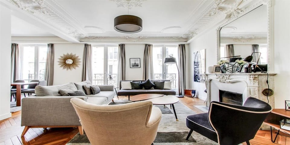 French windows and high ceilings