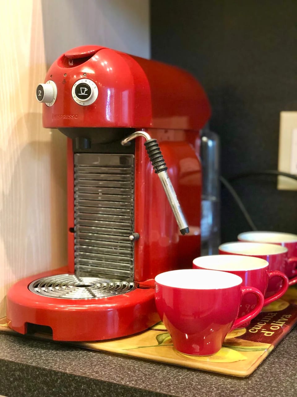 We love coffee, we figured you might too! Feel free to use our Nespresso machine