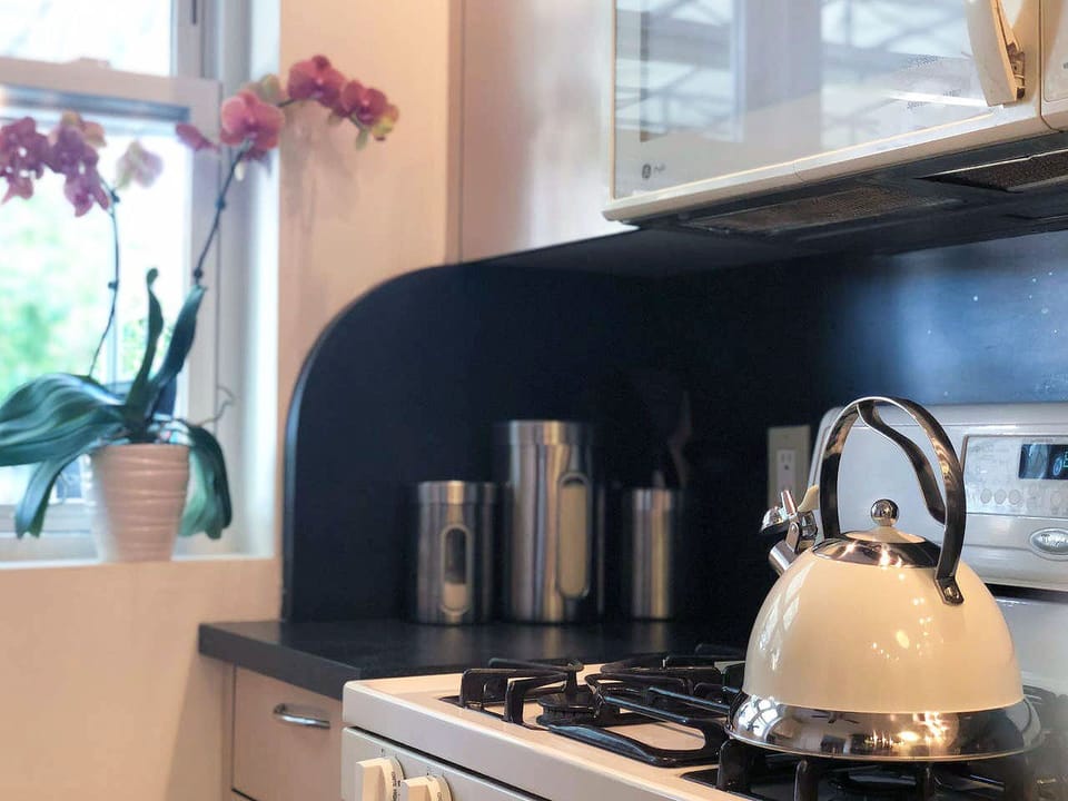 We provide all the basic kitchen necessities you'll need to cook a meal.