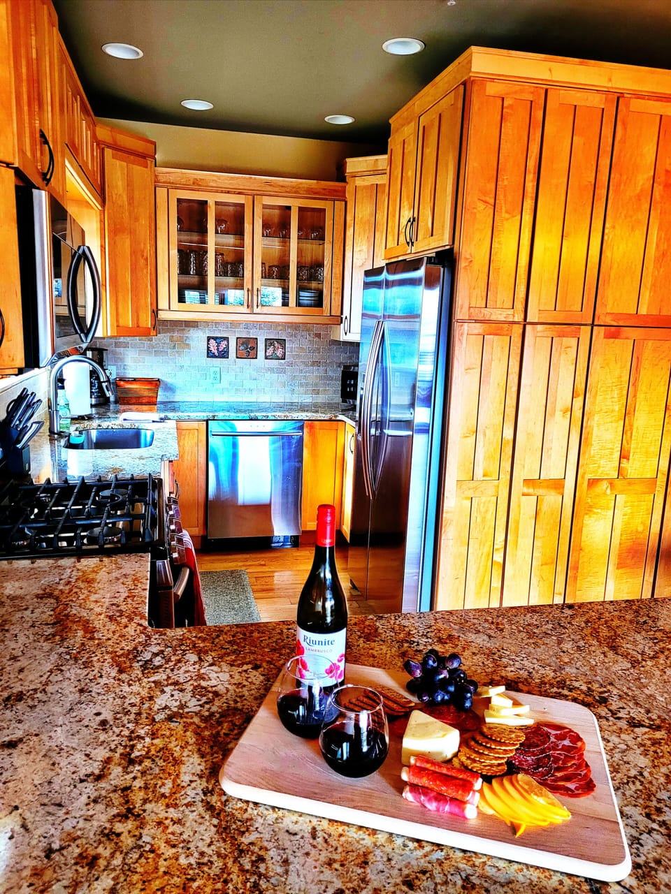 View of kitchen from the living room
