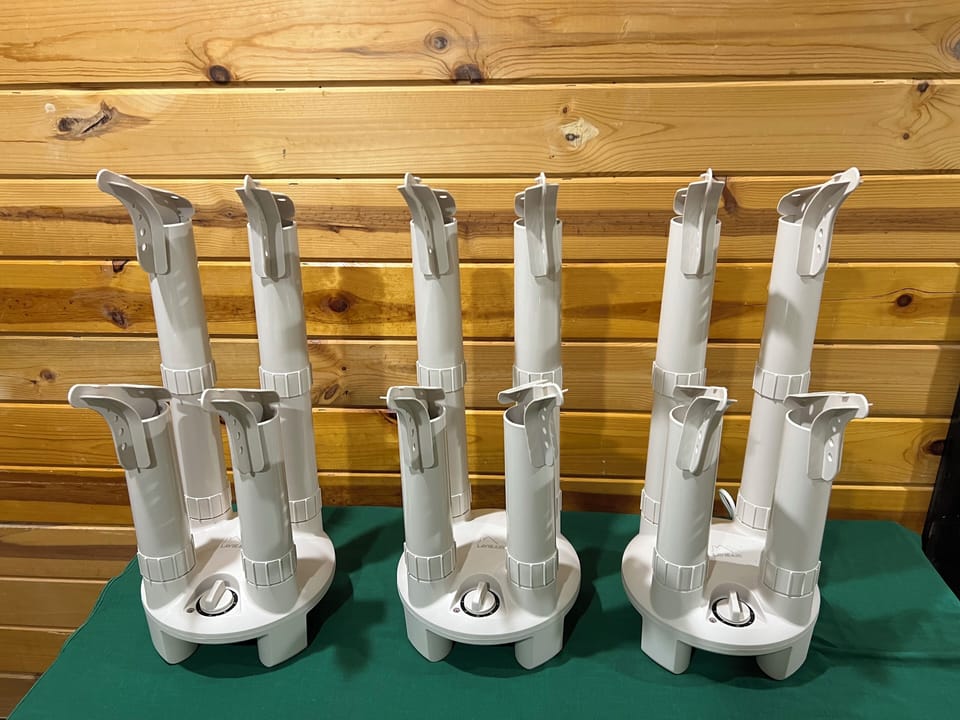 Three boot dryers provided.