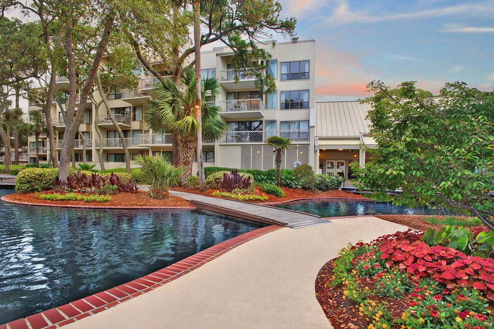 Lush landscaping.