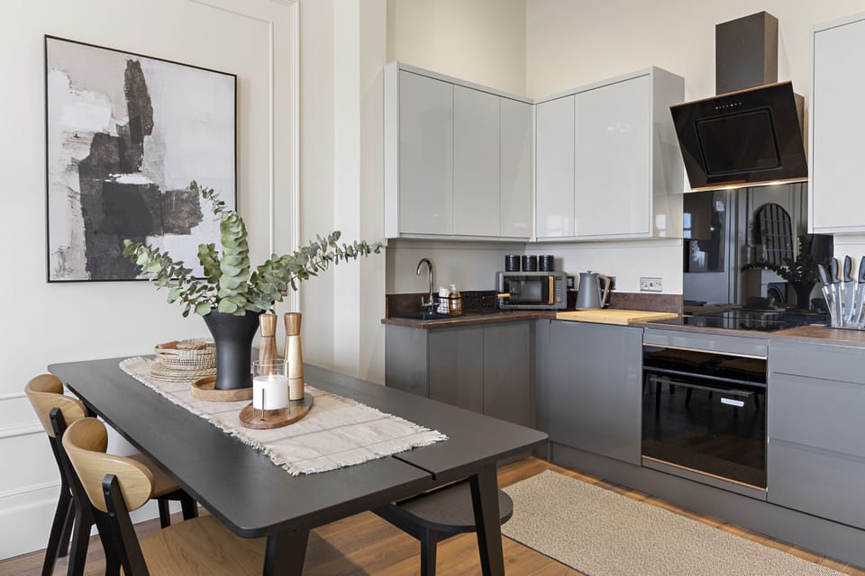Kitchen and dining area