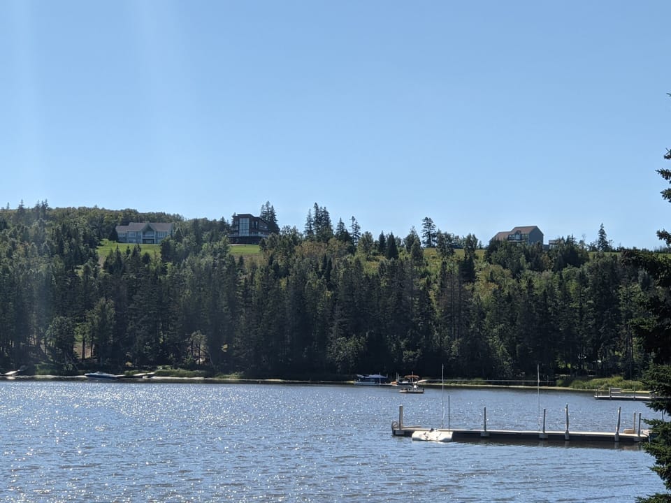 View from the common water access - property located on top right