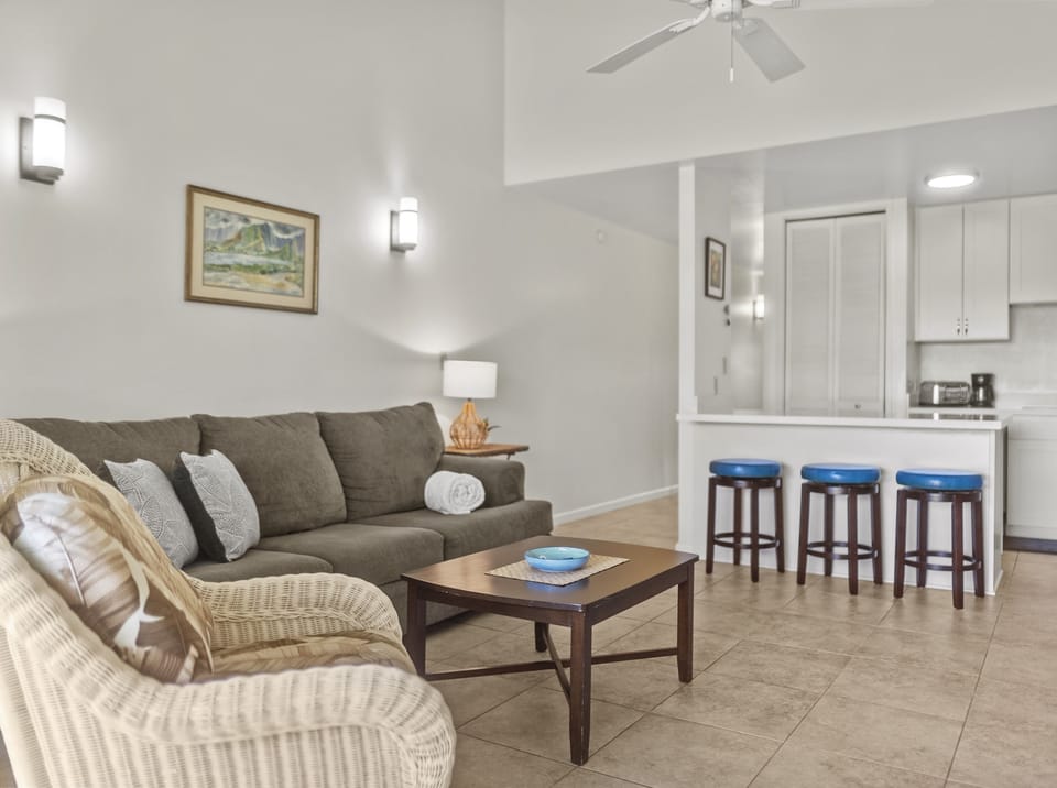 Seamless flow between living, dining and kitchen — perfect for easy island living