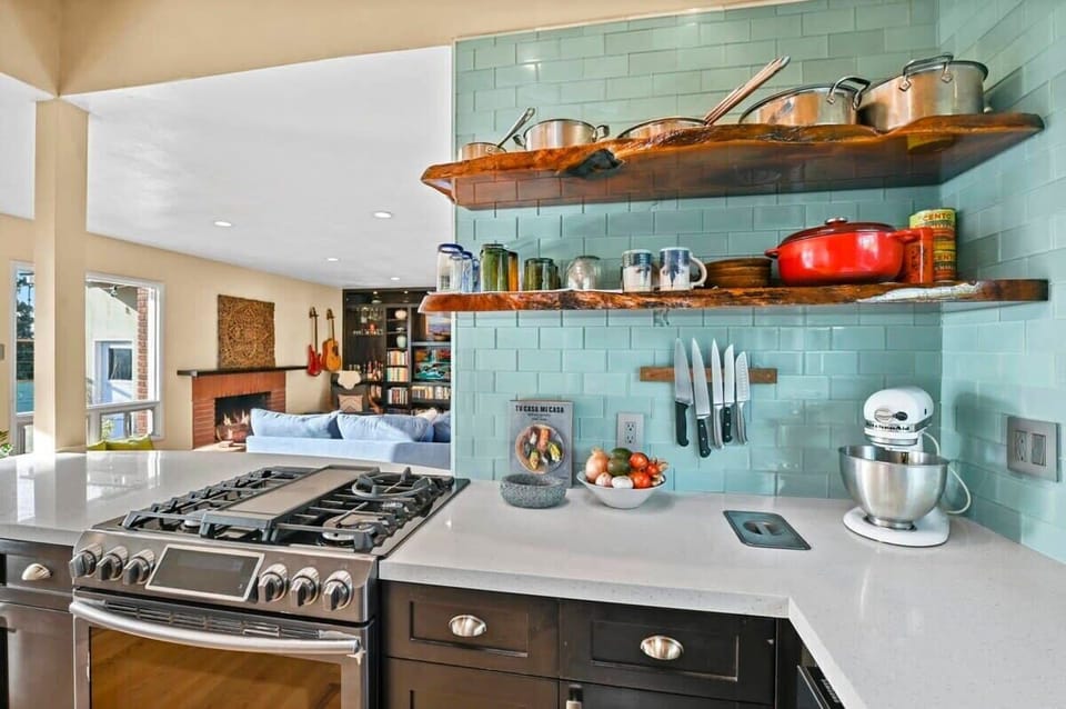 Modern shelving for pots, pans, and cookware