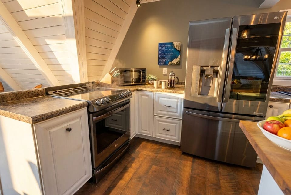 Stainless appliances and all the items you will need to create an unforgettable family dinner.